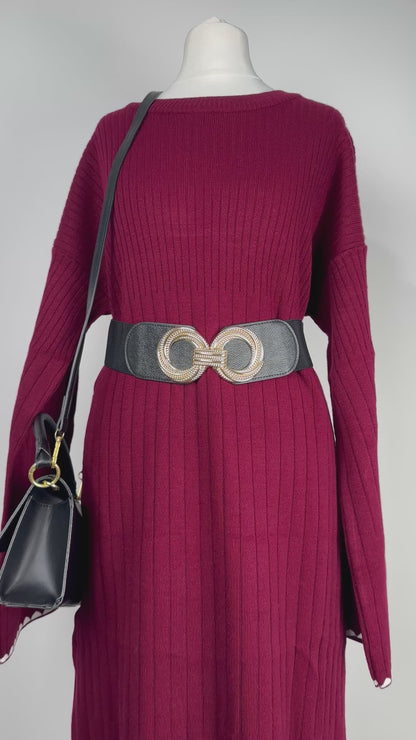 Robe longue bordeaux