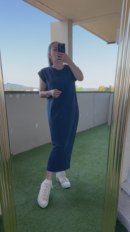 Robe basic bleu marine