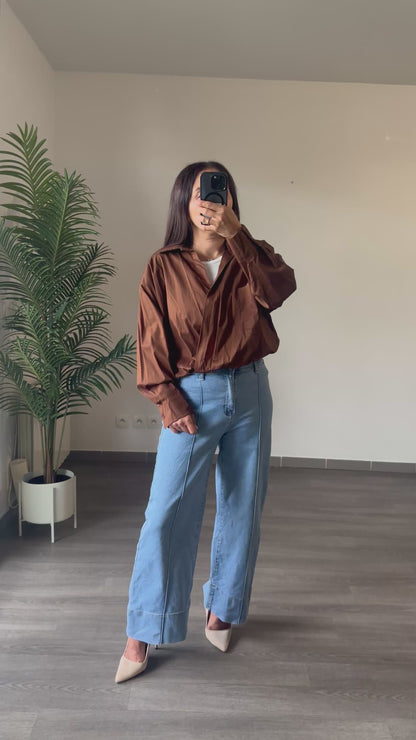 Blouse Marron Chocolat