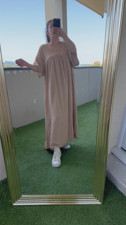 Robe longue gaz de coton