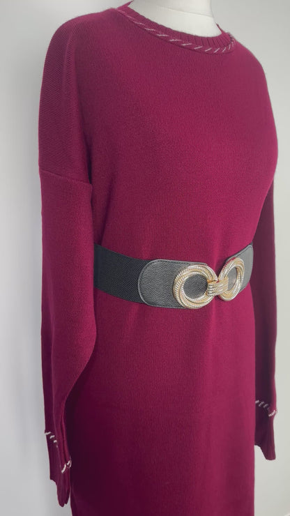 Robe longue bordeaux