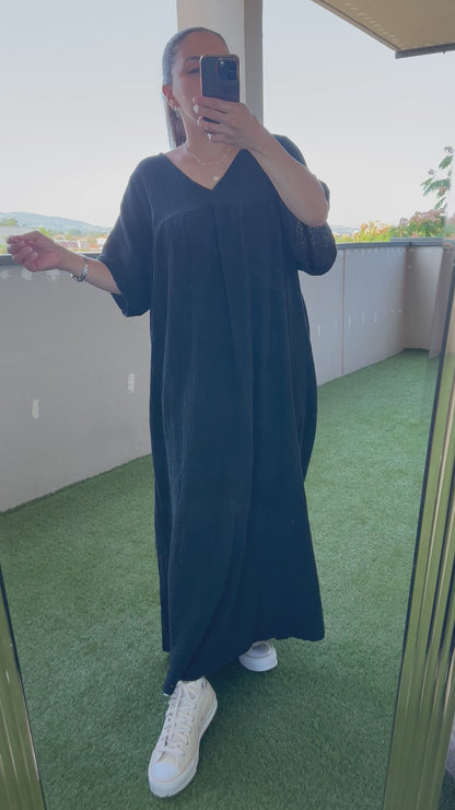 Robe longue gaz de coton